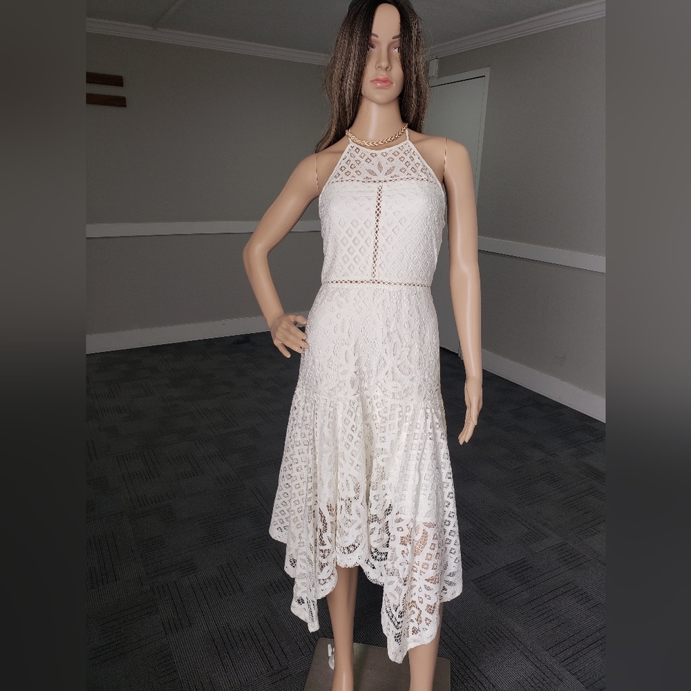 White lace summer dress